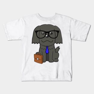 Funny dog is on the way to work Kids T-Shirt